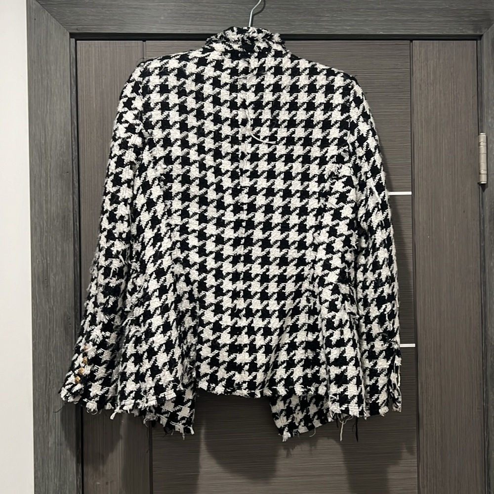 ZARA tweed black and white blazer - Picture 2 of 2